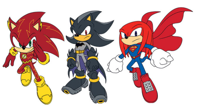 DC, Justice League, SEGA, Sonic, Art, publishing, Video Games,